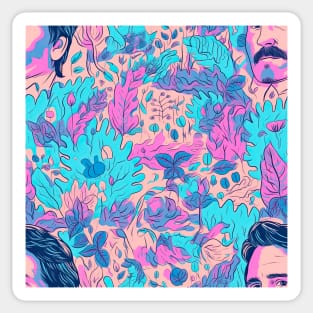 Pedro Pascal Pattern love Pink Sticker